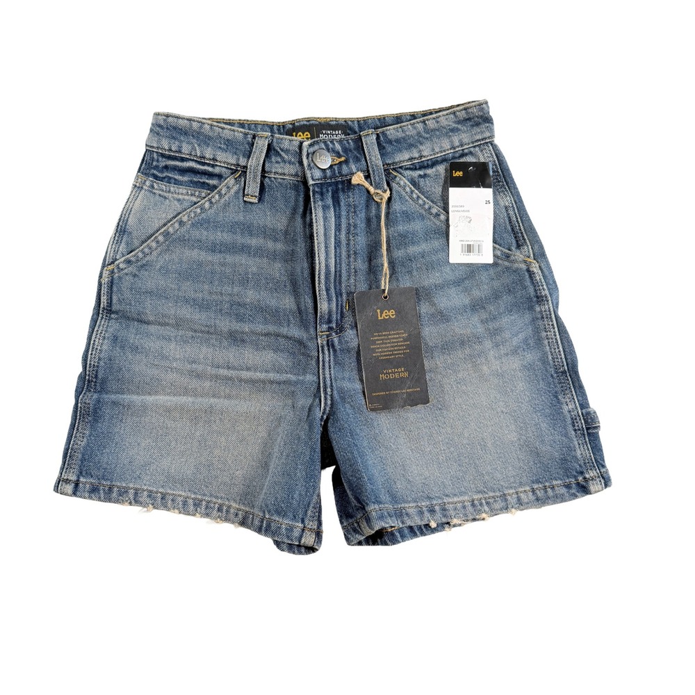 Lee Vintage Modern High Rise Denim Shorts Women 25 Blue NWT